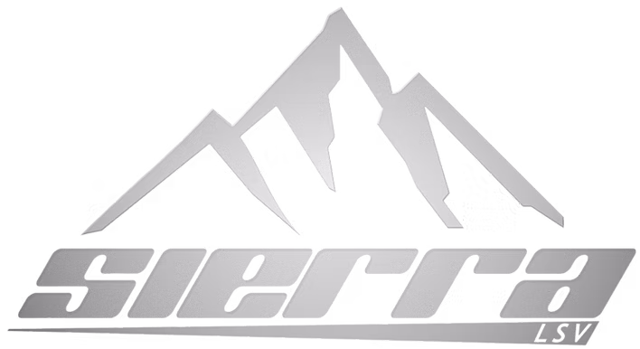 Stylized mountain logo in grayscale with bold text beneath.